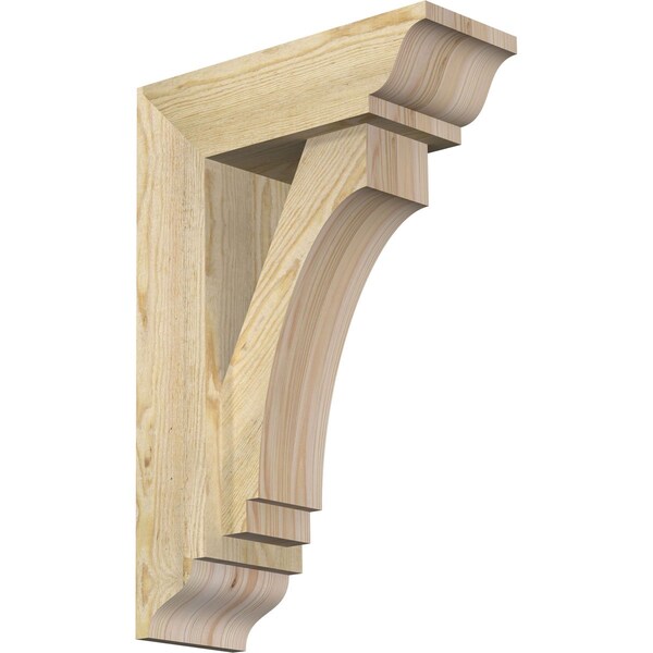 Ekena Millwork Imperial Traditional Rough Sawn Bracket w/ Offset Brace, Douglas Fir, 6"W x 16"D x 24"H BKT0604X16X24IMP01RDF - main